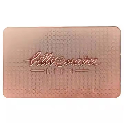 Gül Altın gravürlü özel metal NFC kartvizitleri temassız su geçirmez