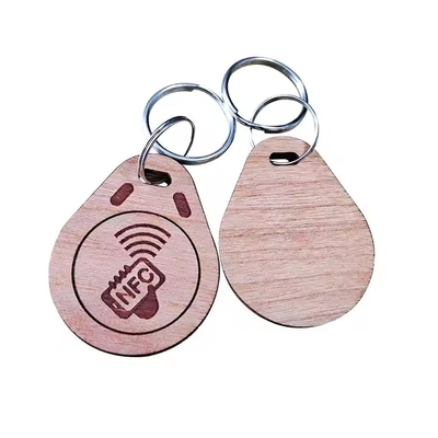 Özelleştirilmiş Akıllı RFID Erişim Kontrol Anahtar Etiketleri Ahşap/Plastik/Epoksi NFC Anahtar Etiketleri