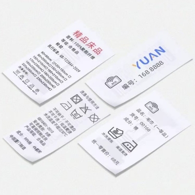 RFID yıkama bakım etiketi UHF U8/U9 Chip Nylon Kumaş Su geçirmez Tekstil Çamaşır Etiketi Giysi Yönetimi için RFID Bakım Etiketi