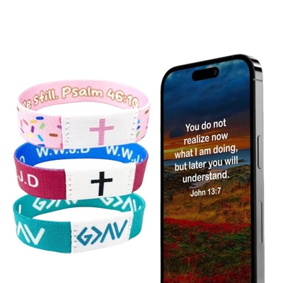 NFC Christian Daily Bible Verse Bilezik Sıcaklığa dayanıklı -30°C'den 60°C'ye kadar Dayanıklılık