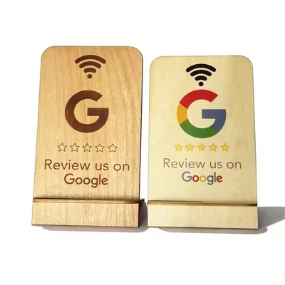 Google Yorumları NFC Ahşap Stand Ekranı İşlem Yorumları Smart NFC Ahşap Stand Restoran Wifi bağlantısı için